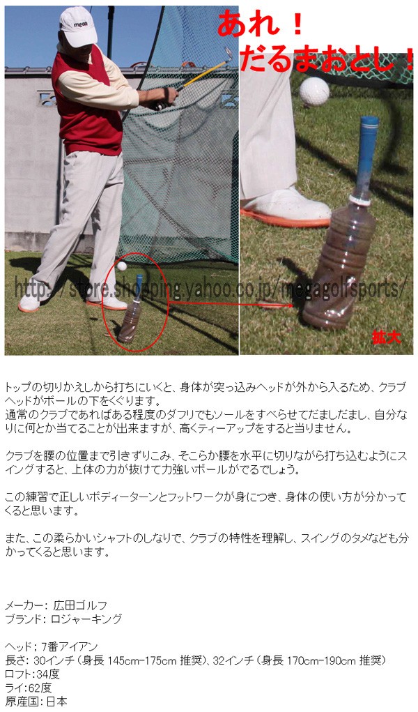 【短尺アイアンタイプ】 HIROTA GOLF Roger King Swing Doctor Short Iron ぐにゃぐにゃシャフト  ロジャーキングスイングドクター ショートアイアン