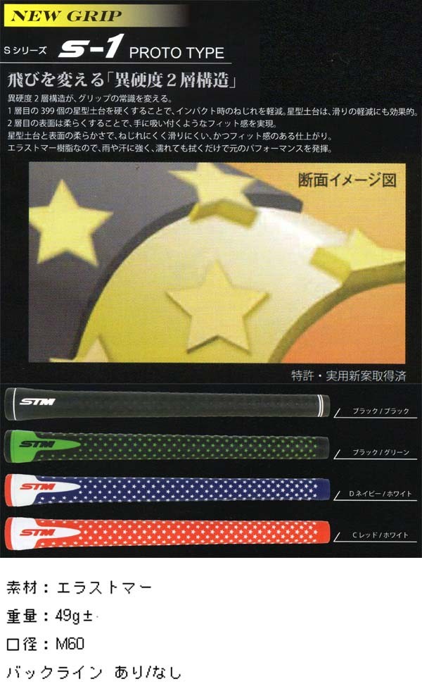 STM Golf Grip S-1 Proto Type】 業界初！！異硬度2色成形型 STM