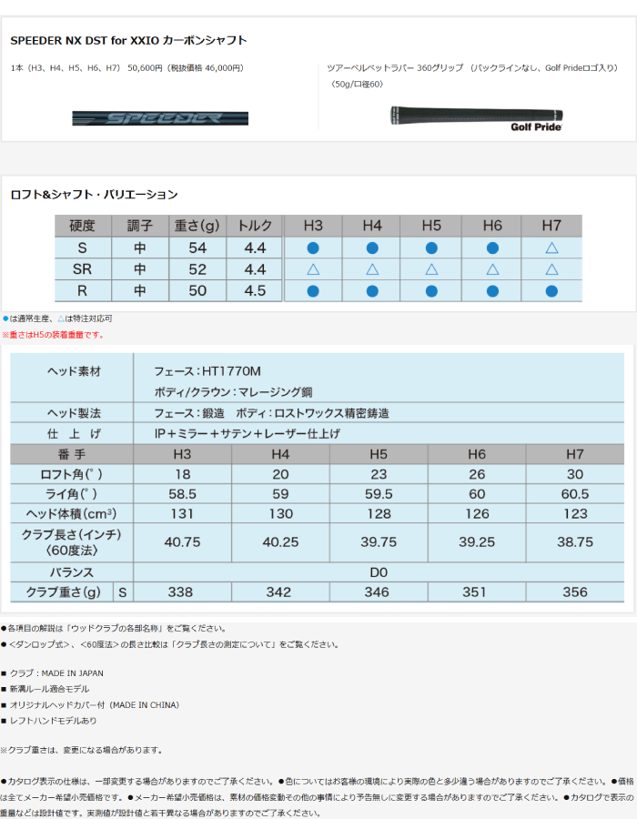 ダンロップ ゼゼクシオ 14+ ユーティリティ ハイブリッド SPEEDER NX DST for XXIO カーボンシャフト  日本正規品 送料無料の画像
