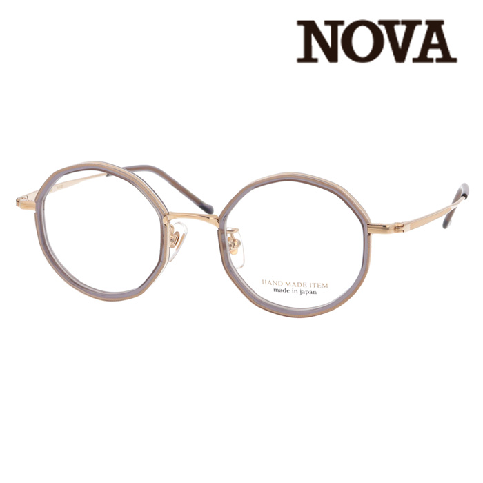 ハンドメイド　眼鏡　ノバ　メガネ　度有 NOVA ノバ メガネ H-3120 C-1/2/3/4/6/8 45mm 6color 日本製 HAND MADE