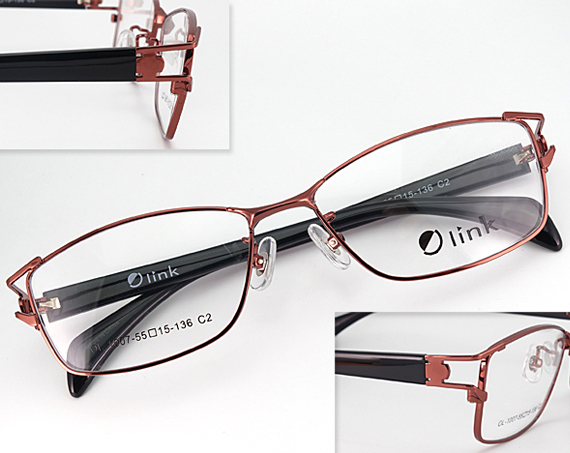 メガネ 度付 Olink Eyewear スクエア Red フルリム 眼鏡一式 送料無料 