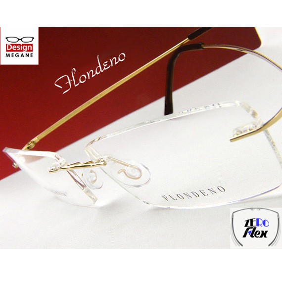 登場! メガネ ふち (丁番ありタイプ) flexible ゴールド FLONDENO 度付 小物