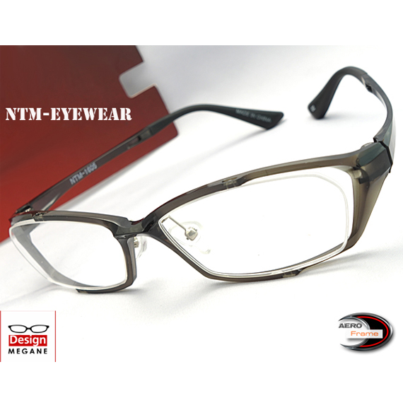 メガネ 度付 NTM-Eyewear エアロフレーム 超弾力性新素材 Gray スクエア型 眼鏡 送料無料 ＋ カラーレンズ 無料キャンペーン中 伊達メガネ 対応