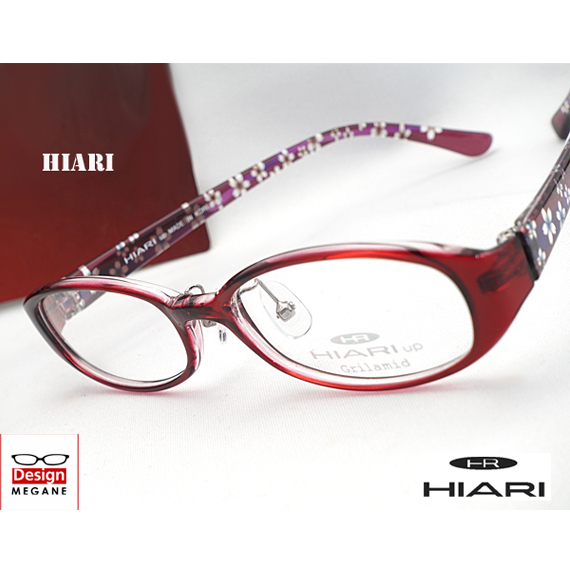 メガネ 度付 HIARI (ひおり)  Eyewear 超弾力性新素材 (グリルアミドTR-90) WineRed 軽量 眼鏡 送料無料 ＋ カラーレンズ 無料キャンペーン中 伊達メガネ 対応