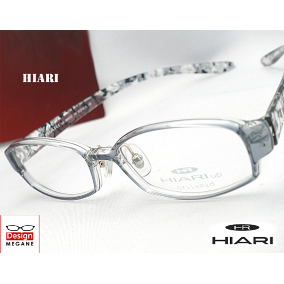 メガネ 度付 HIARI (ひおり)  Eyewear 超弾力性新素材 (グリルアミドTR-90) Gray 軽量 眼鏡 送料無料 ＋ カラーレンズ 無料キャンペーン中 伊達メガネ 対応