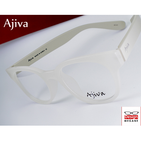 メガネ 度付 Ajiva Eyewear 超弾力性新素材 (グリルアミドTR-90素材) White 軽量 ボストン型 眼鏡一式 送料無料 ＋ カラーレンズ 無料キャンペーン中 伊達対応