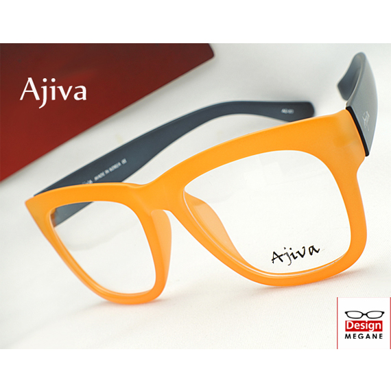 メガネ 度付 Ajiva Eyewear 超弾力性新素材 (グリルアミドTR-90素材) Orange 軽量 ウェリントン型 眼鏡一式 送料無料 ＋ カラーレンズ 無料キャンペーン中