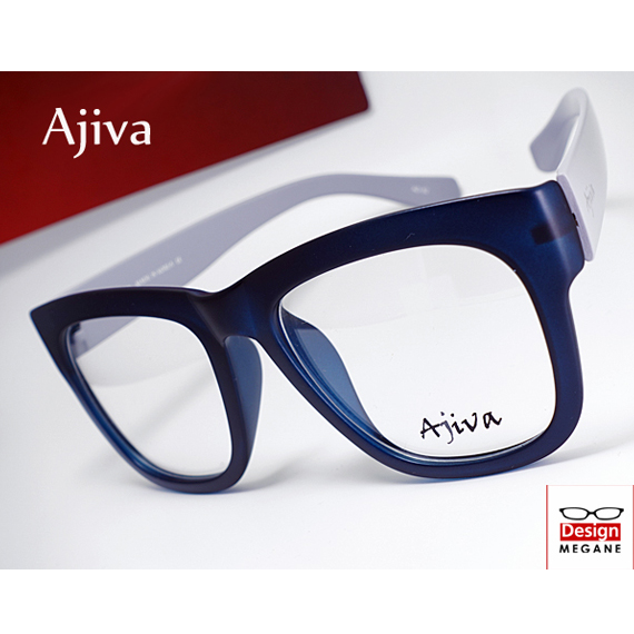 メガネ 度付 Ajiva Eyewear 超弾力性新素材 (グリルアミドTR-90素材) ネイビー 軽量 ウェリントン型 眼鏡一式 送料無料 ＋ カラーレンズ 無料キャンペーン中