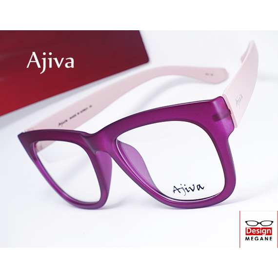 メガネ 度付 Ajiva Eyewear 超弾力性新素材 (グリルアミドTR-90素材) Purple  軽量 ウェリントン型 眼鏡一式 送料無料 ＋ カラーレンズ 無料キャンペーン中
