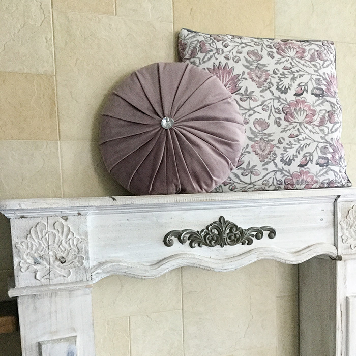 ラウンドクッション マチルドエム フランス クッション 円形 シャビー