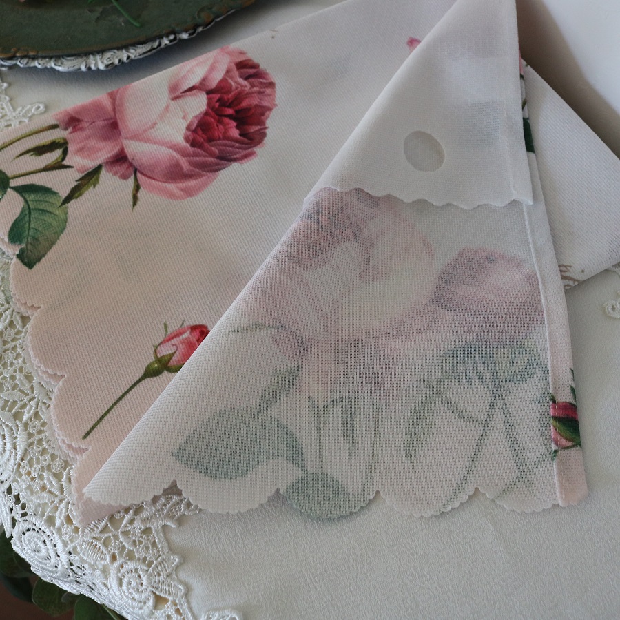 カフェカーテン 遮光 おしゃれ 遮熱 UV カット ルドゥーテ 薔薇 150cm