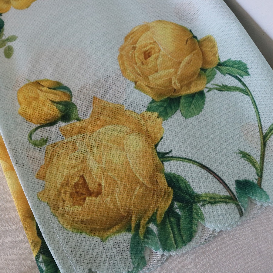 カフェカーテン 遮光 おしゃれ 遮熱 UV カット ルドゥーテ 薔薇 150cm