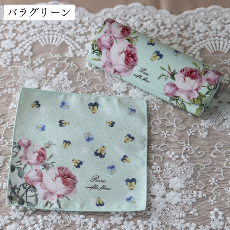 メガネケース ハード おしゃれ スリム かわいい 薔薇 花柄 ルドゥーテ |  | 01