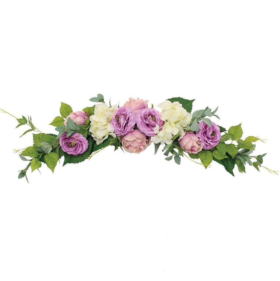 敬老の日 お手入れ不要 花 ローズスワッグ 造花 ブルー パープル ピンク クリーム 薔薇 バラ インテリア ディスプレイ アレンジメント 結婚祝い 記念日 開店祝い Kb 096 薔薇雑貨かわいい姫系雑貨のmeggie 通販 Yahoo ショッピング