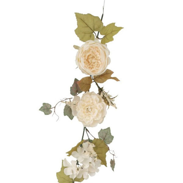 アーティフィシャルフラワー 造花 薔薇 アレンジ モーブ ホワイト