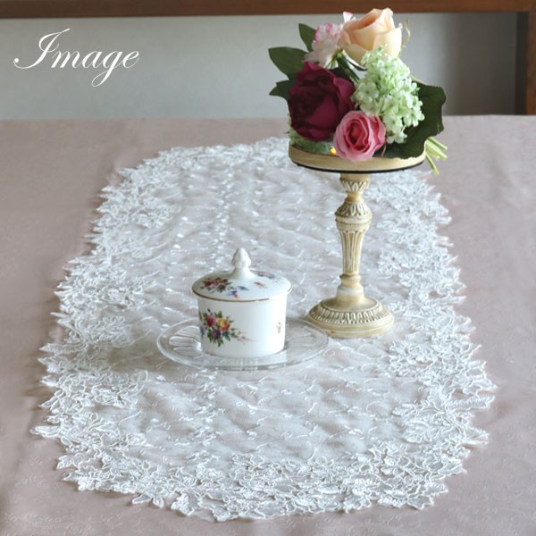 刺繍花柄レーステーブルクロス　165x115cm レース刺繍テーブルクロス 135cm×180cm インテリア雑貨の産直