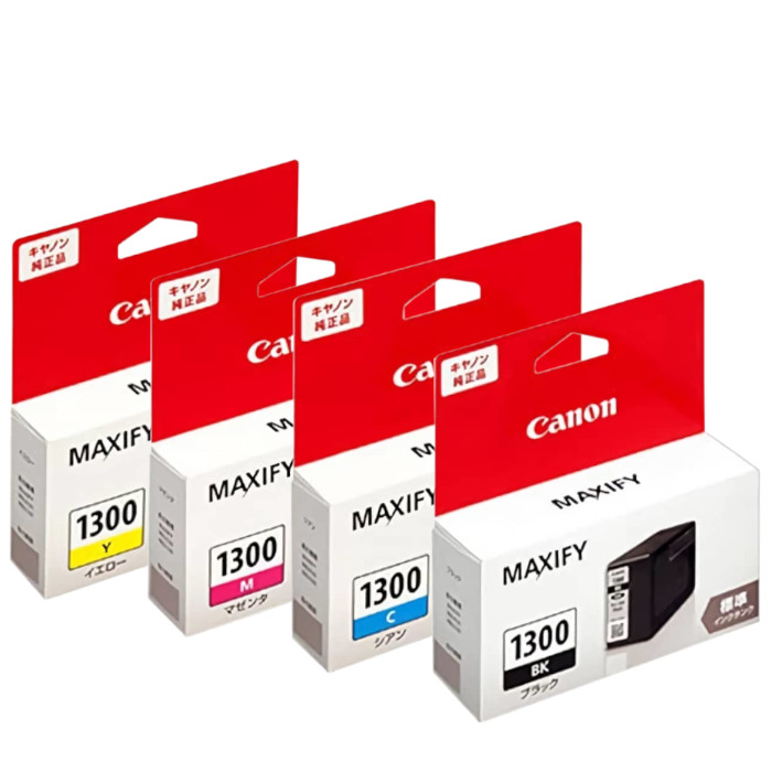 【未開封品】純正キャノンインクMAXIFY1300大容量 4色4本セット pgi-1300-4c.jpg