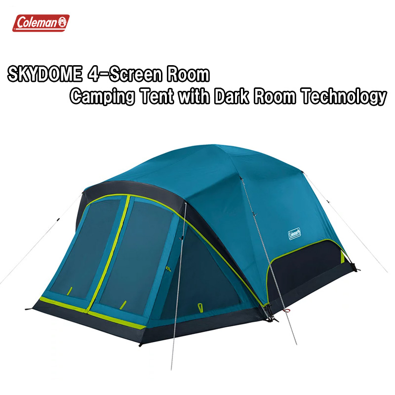 即納！ コールマン スカイドーム 4人用 テント COLEMAN SKYDOME 4-Person SCREEN ROOM CAMP TENT  with Dark Room Technology USA直輸入品 2155782 : col2155782 : メグリエ 2号店 - 通販 -  Yahoo!ショッピング