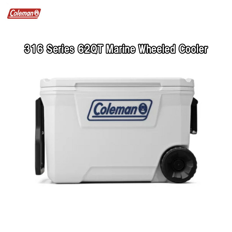 コールマン クーラーボックス COLEMAN 62QT 316Series Marin White Wheeled Cooler 62QT  316シリーズ マリン ホイールクーラー 日本未発売モデル 3000006482 : 3000006482 : メグリエ 2号店 - 通販 -  Yahoo!ショッピング