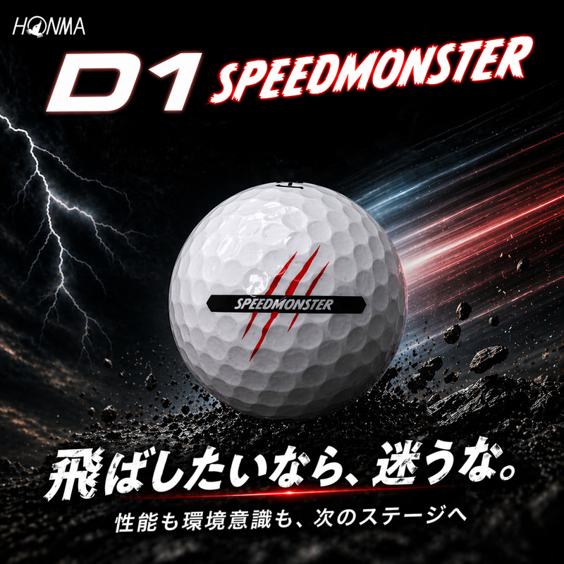 ホンマゴルフ ボール 26' D1 SPEEDMONSTER 2026年モデル スピード