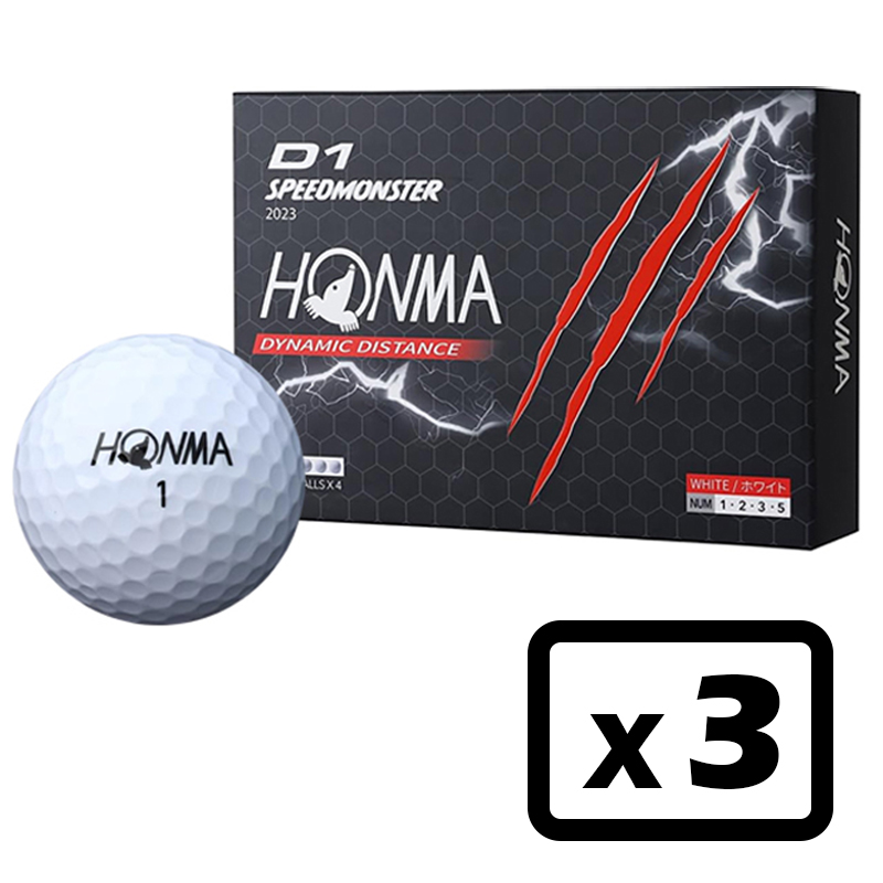 HONMA ホンマ D1 SPEEDMONSTER Ball D1 スピードモンスター 3ダース（12個入り×3） ゴルフボール 日本正規品【BT2302】｜megurie2｜02