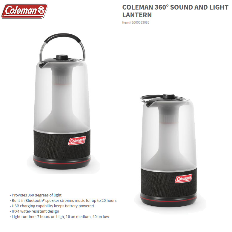 売り切れ必至！ コールマン LEDランタン COLEMAN 360°SOUND AND LIGHT