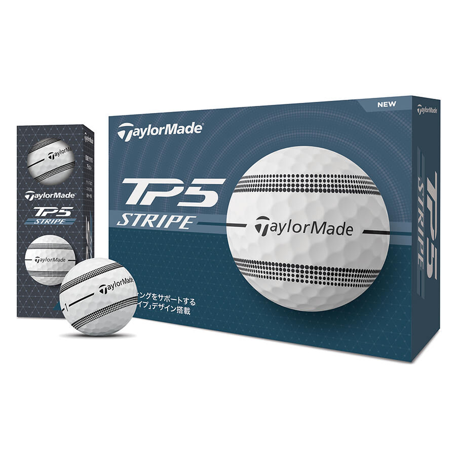新品　TP5 ストライプ　5ダース　テーラーメイド テーラーメイド TP-5 STRIPE ゴルフボール ホワイト 1ダース（12個入り