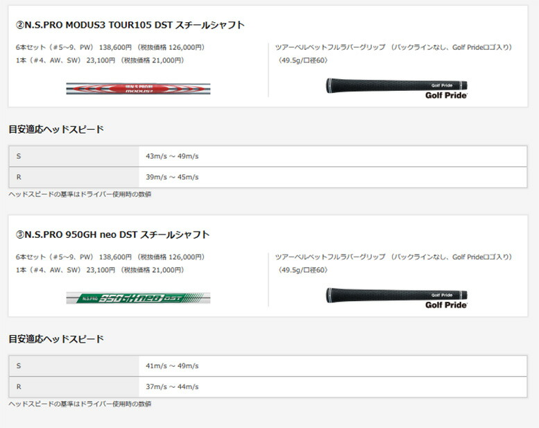 スリクソン ZX5 MK2 N.S.PRO 950GH neo DST