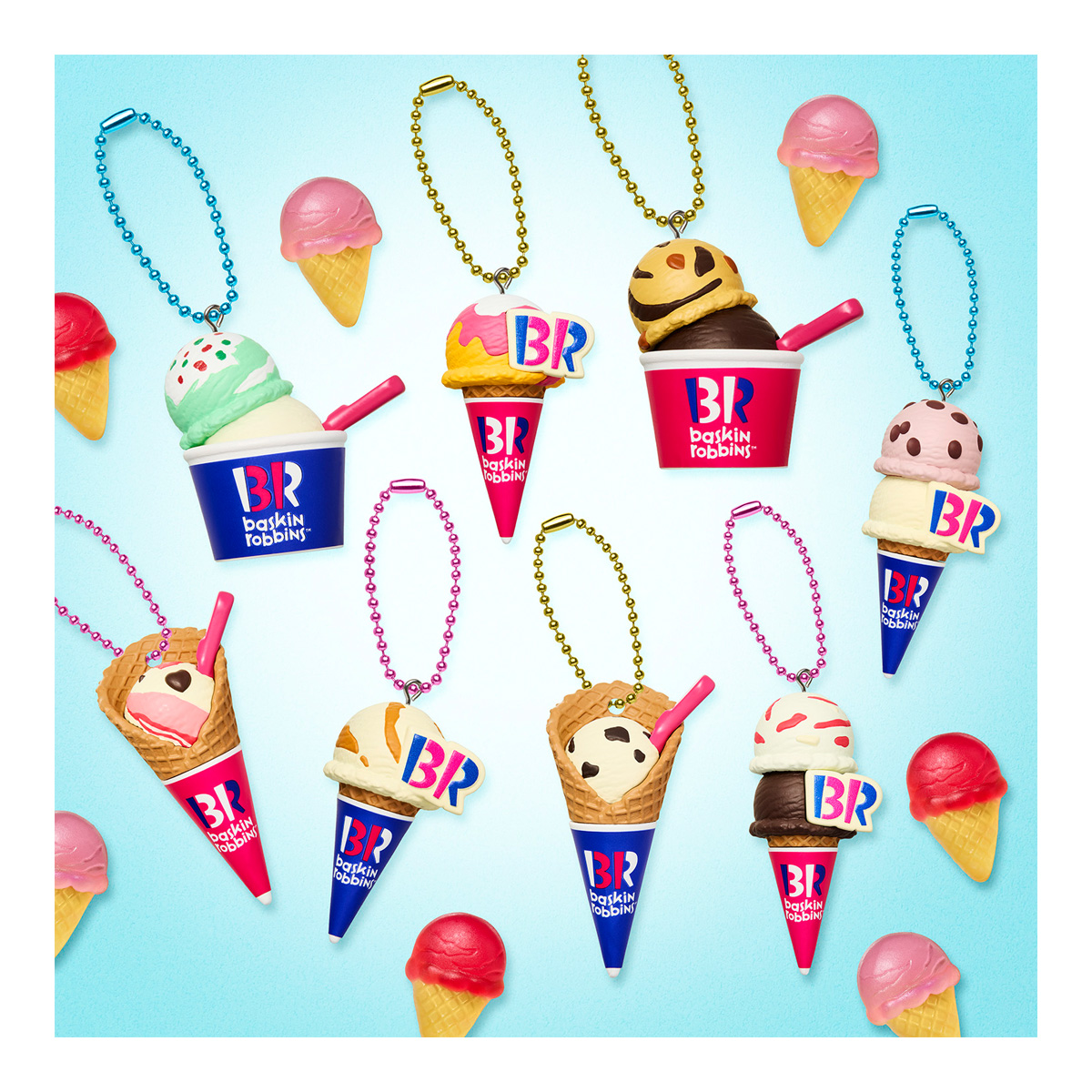 6個バラ売り〕バンダイ サーティワン アイスクリーム マスコットつき