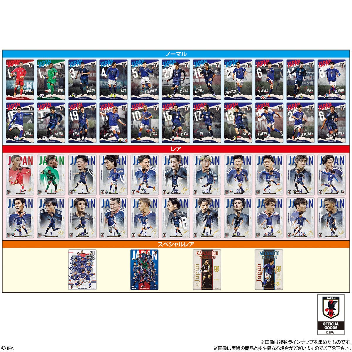 10個バラ売り〕バンダイ ツインウエハース サッカー日本代表ver.2026