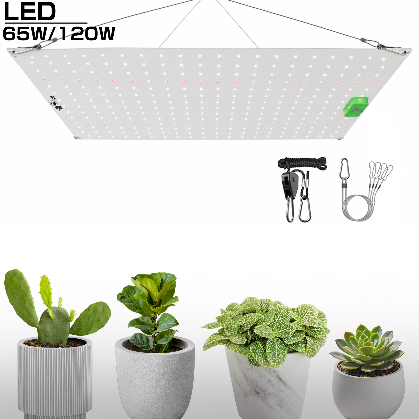 植物育成LEDライト　8個セット 植物育成ライト LED 65W 120W 無段階調光機能 おしゃれ フルスペクトル