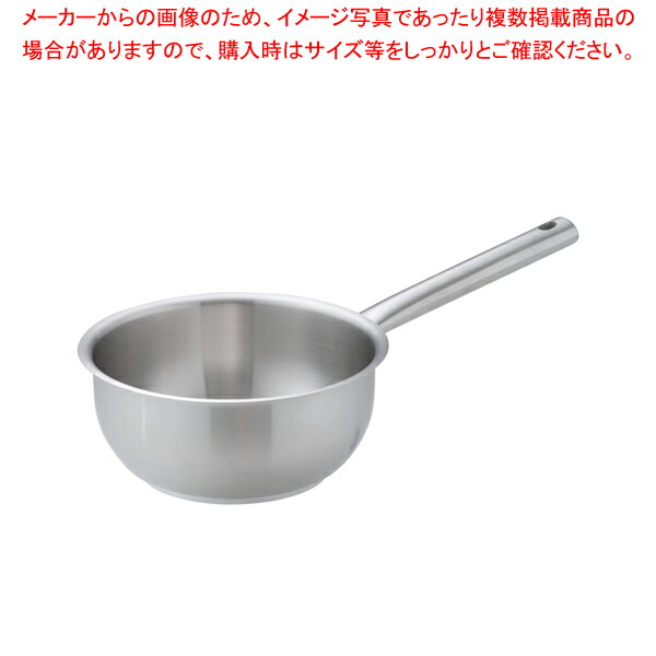 【まとめ買い10個セット品】ムラノ インダクション18 8ソテーパン (蓋無)18cm【片手鍋 人気の鍋 使いやすい鍋 ランキング 煮物鍋】 :set 2 2001 0801:厨房卸問屋名調