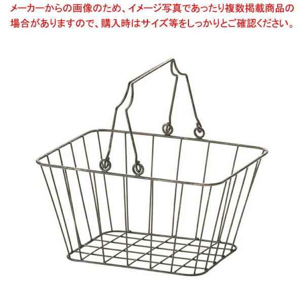 【まとめ買い10個セット品】アンティーク ワイヤー店内カゴ 中 55 64【人気 おすすめ 業務用 販売 通販】 :set 6 0180 1302:厨房卸問屋名調