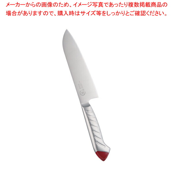 【まとめ買い10個セット品】龍治 ステンカラー 三徳 17cm レッド【人気 おすすめ 業務用 販売 通販】 :set 6 0270 0602:厨房卸問屋名調