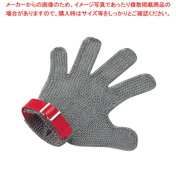 【まとめ買い10個セット品】ニロフレックス メッシュ手袋5本指 M M5R-EF 右手用(赤)｜meicho
