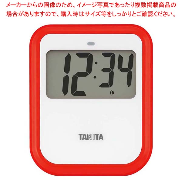 【まとめ買い10個セット品】タニタ 非接触タイマー 洗えるタイプ TD-424 RD レッド｜meicho