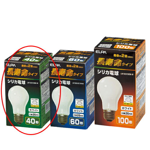 【まとめ買い10個セット品】ELPA 長寿命シリカ電球 40W形 10個 61-395-7-4 【照明 インテリア 店舗内装 店舗改装 おしゃれな センス】