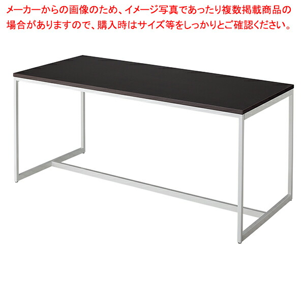 【まとめ買い10個セット品】スチール脚大型テーブル W180cm ホワイト脚 ダークブラウン :216 0422647 101:厨房卸問屋名調