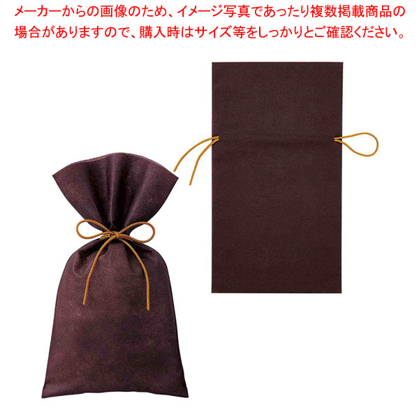 【まとめ買い10個セット品】【50枚】不織布ひも付きギフトバッグ 江戸打ひも ブラウン 幅17×高さ30[19.5]cm :216 0442045 101:厨房卸問屋名調