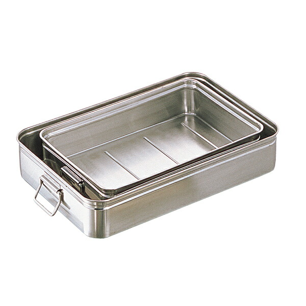 18-8 番重バット(手付) 中 80 浅型 22107-1