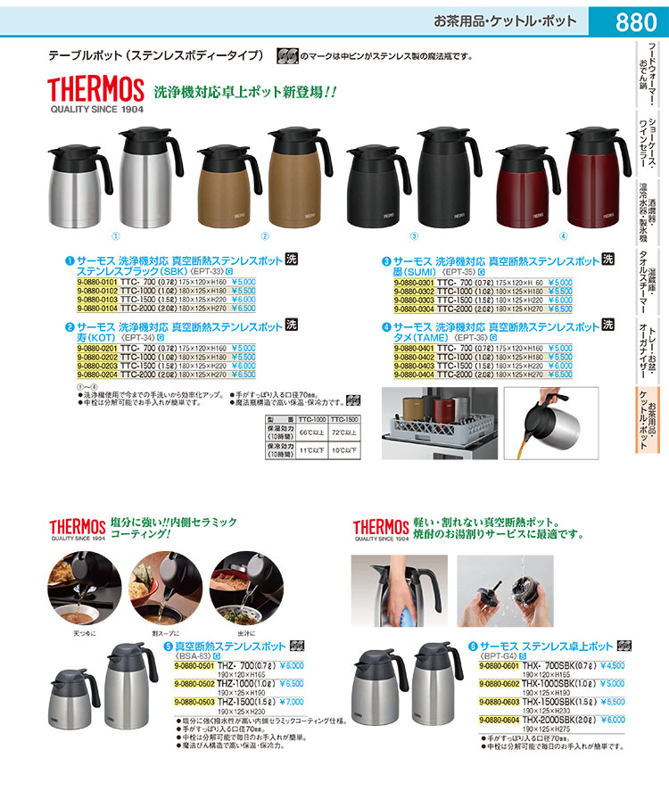 サーモス 洗浄機対応 真空断熱STポット TTC-1500寿(1.5L) : 001