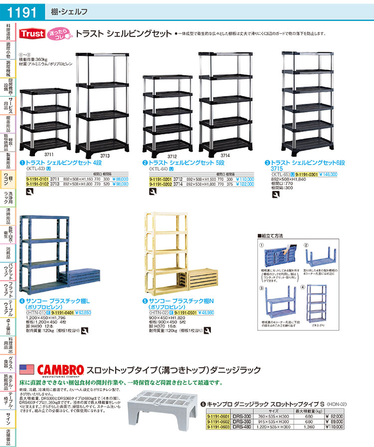 キャンブロ ダニッジラック S DRS480 : 2-0113-1703 : 厨房卸問屋名調