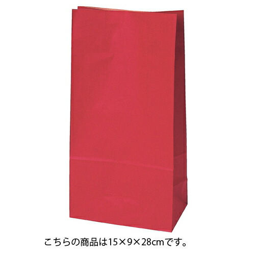 【まとめ買い10個セット品】カラー無地 レッド 15×9×28 1000枚 :set exp 61 305 15 6:開業プロ メイチョー