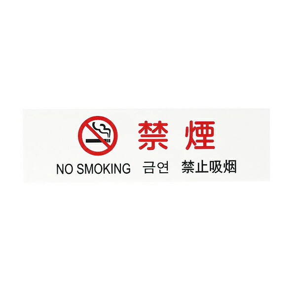 【まとめ買い10個セット品】多国語プレート　TGP2610-4　禁煙｜meicho2