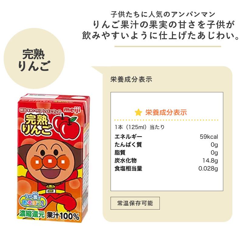 明治 明治それいけ！アンパンマンの完熟りんご 125ml×36本