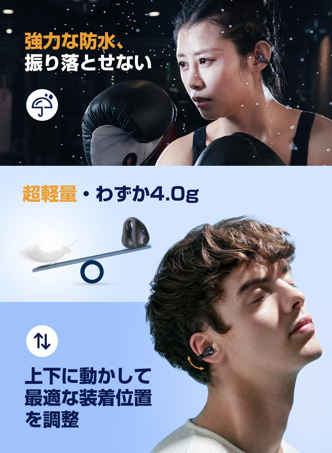 2024新モデル イヤーカフ イヤホン】bluetooth Hi-Fi音質 AAC/SBCに