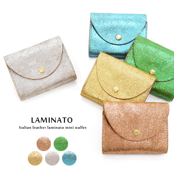 BAGGY PORT（バギーポート） 三つ折り財布 ラミネート クラック 本革