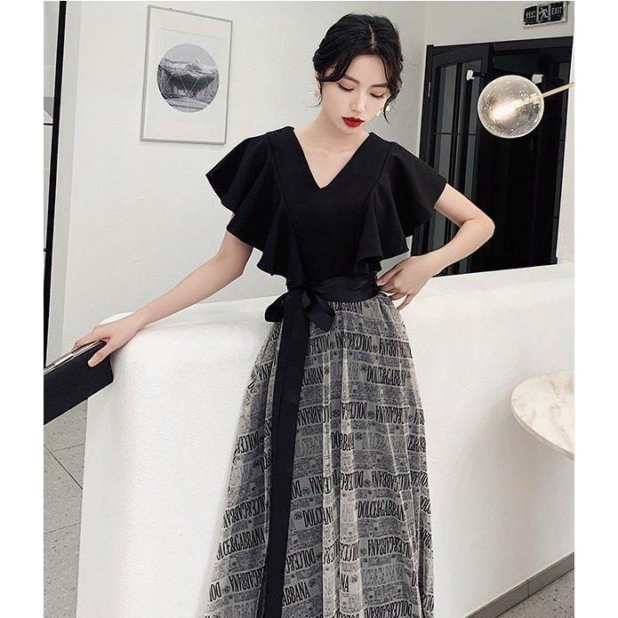 おしゃれパーティードレス ロング 黒 半袖 かっこいい 結婚式 お呼ばれ ドレス ロングドレス 演奏会 発表会 大きいサイズ フォーマル 個性的 二の腕カバー Zskamfwaal Storekonia Com