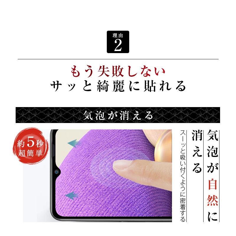 明誠 【2枚セット】Galaxy A32 5G SCG08 au 強化ガラス保護フィルム
