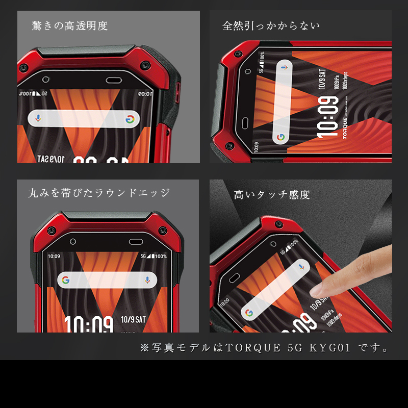 明誠 【2枚セット】TORQUE 5G KYG01 強化ガラス保護フィルム 京セラ
